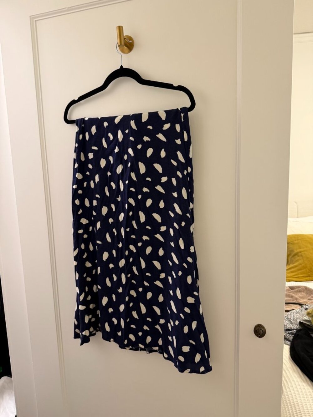 Reformation blue & white midi skirt (S)